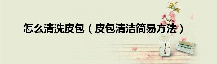 怎么清洗皮包（皮包清洁简易方法）(图1)